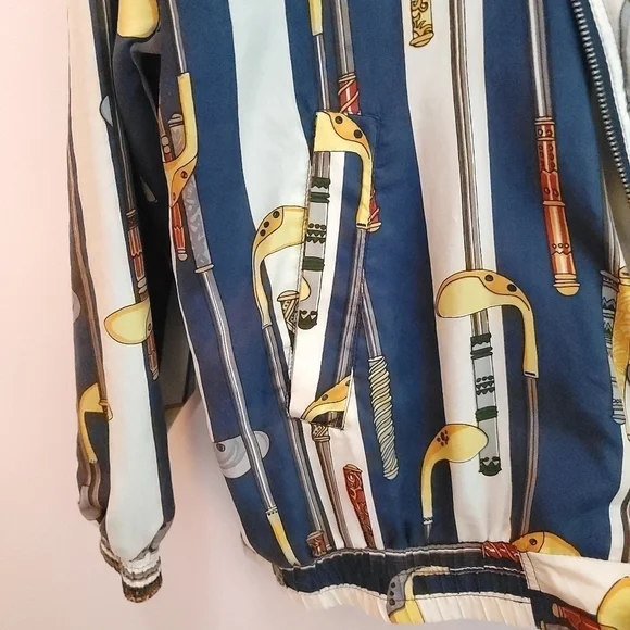 Vintage Kim Rogers Sport 100% Silk Bomber Jacket Size M - Picture 5 of 5